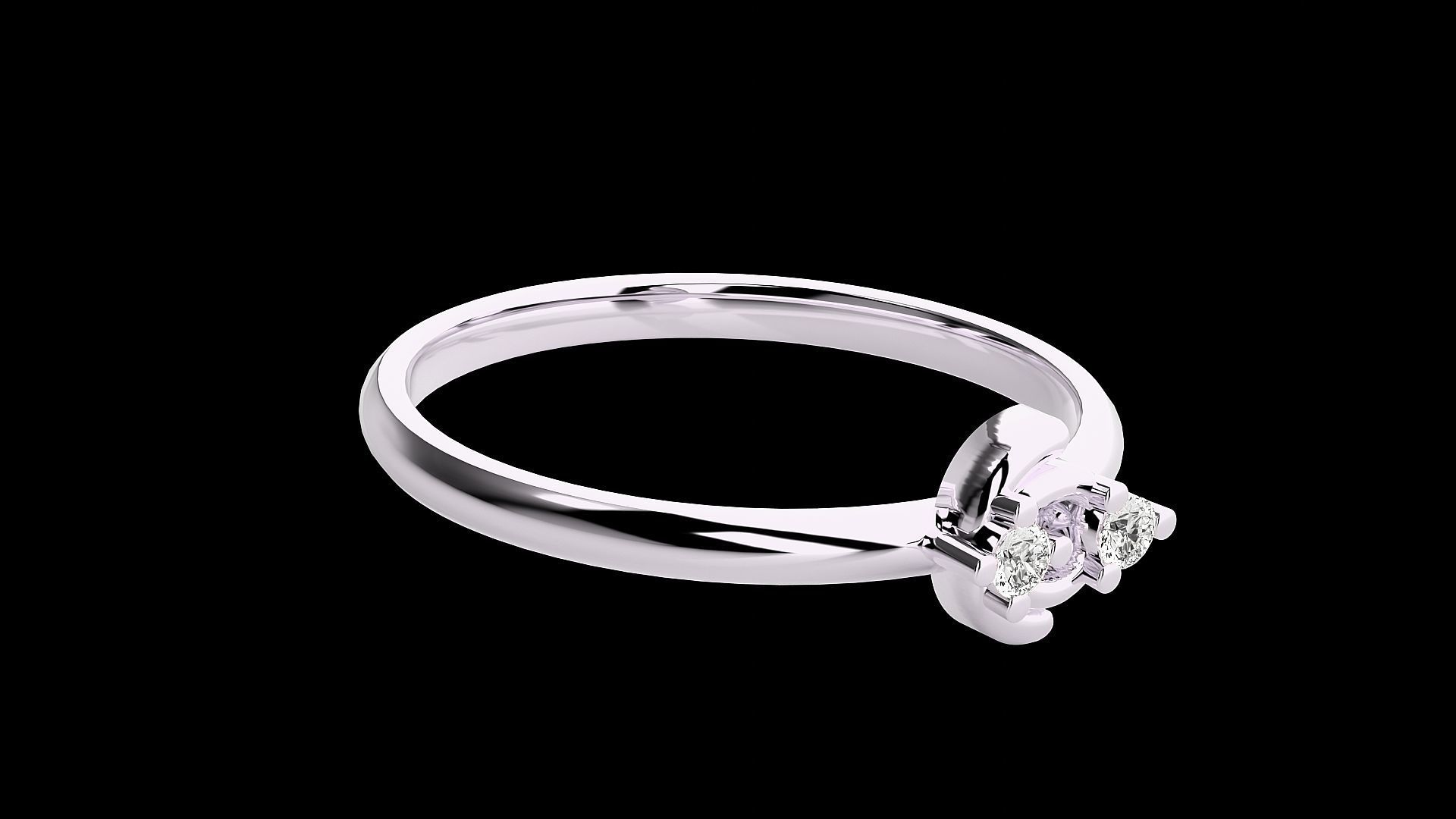 Ultra light wt minimalist Women Ring 3dm renders detail 3D print model_5