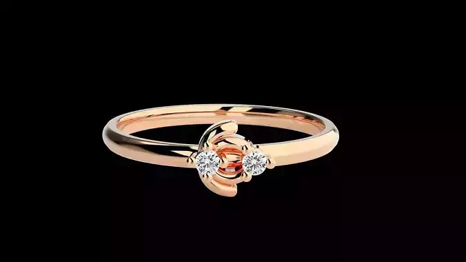 Ultra light wt minimalist Women Ring 3dm renders detail