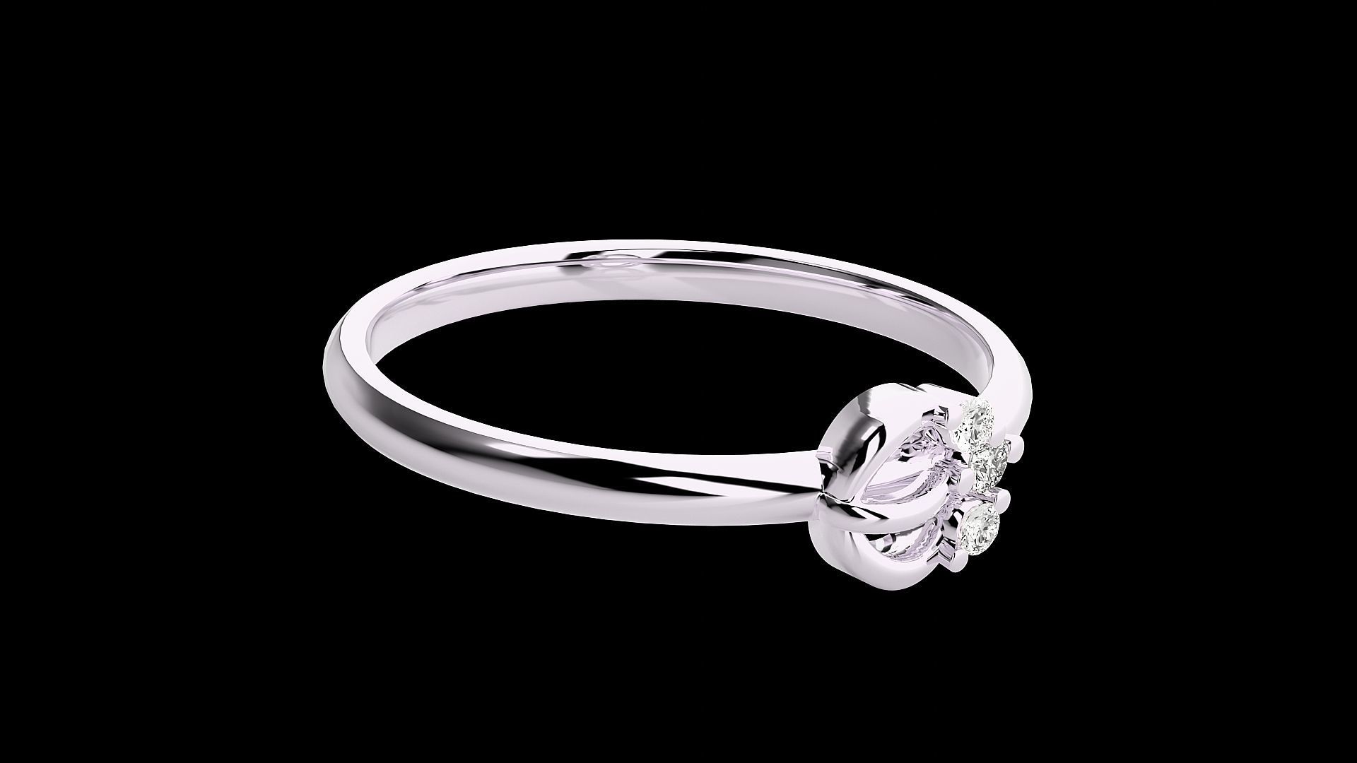 Ultra light wt minimalist Women Ring 3dm renders detail 3D print model_5