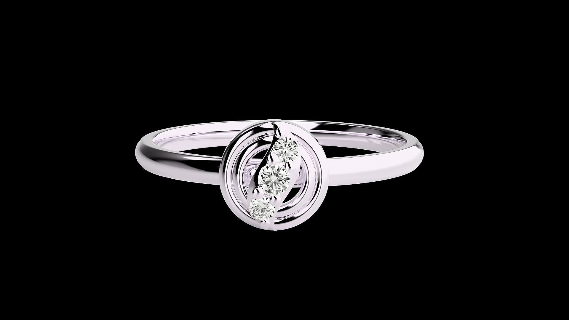 Ultra light wt minimalist Women Ring 3dm renders detail 3D print model_3