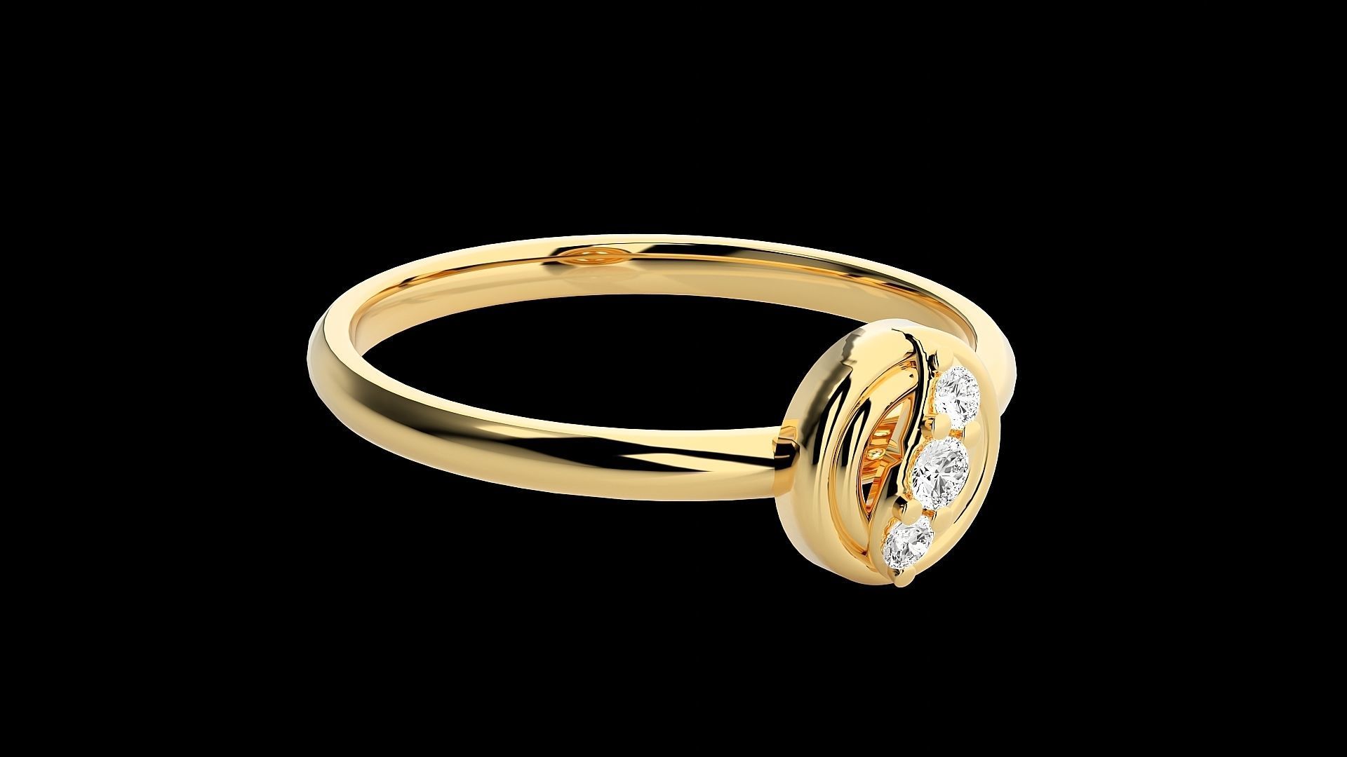 Ultra light wt minimalist Women Ring 3dm renders detail 3D print model_8