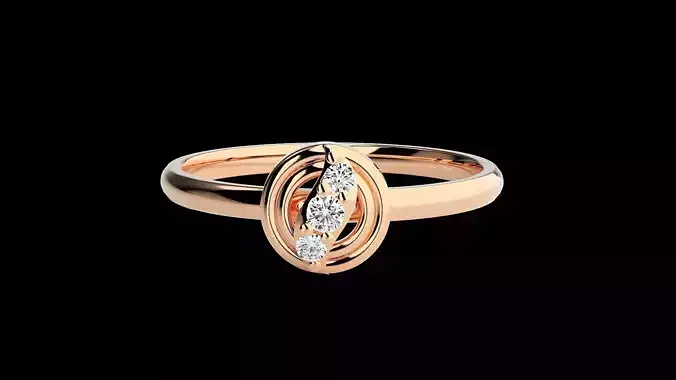 Ultra light wt minimalist Women Ring 3dm renders detail