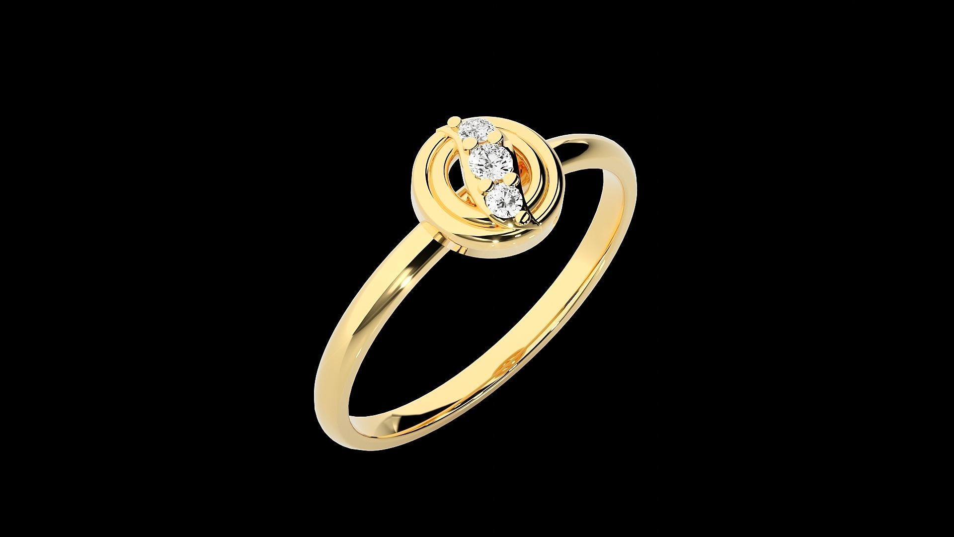 Ultra light wt minimalist Women Ring 3dm renders detail 3D print model_9