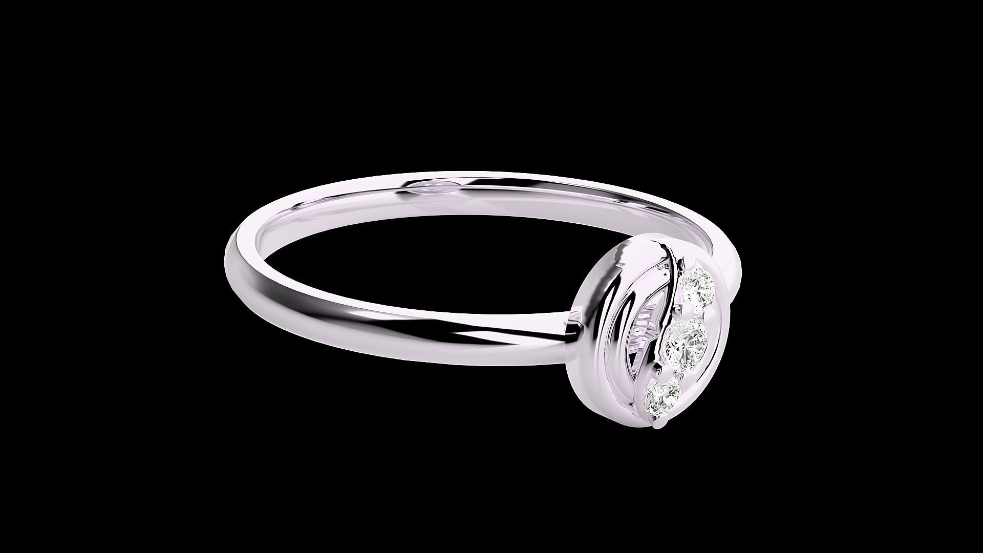 Ultra light wt minimalist Women Ring 3dm renders detail 3D print model_5