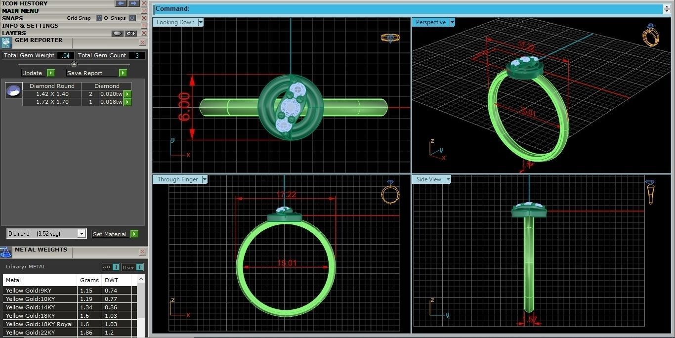 Ultra light wt minimalist Women Ring 3dm renders detail 3D print model_4