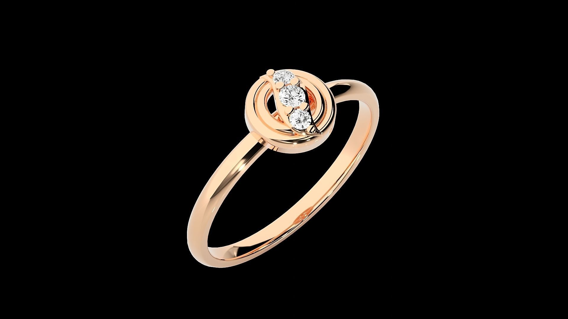 Ultra light wt minimalist Women Ring 3dm renders detail 3D print model_2