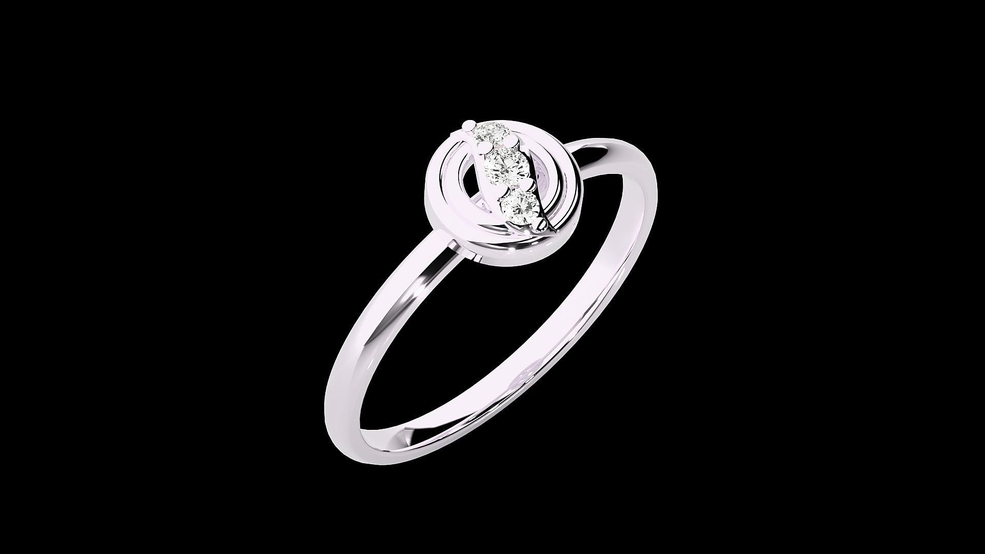Ultra light wt minimalist Women Ring 3dm renders detail 3D print model_6