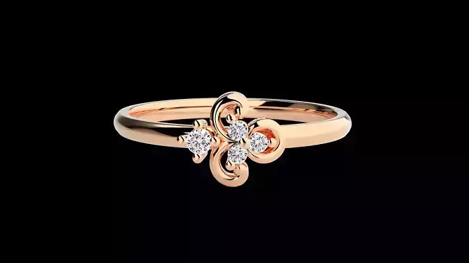 Ultra light wt minimalist Women Ring 3dm renders detail