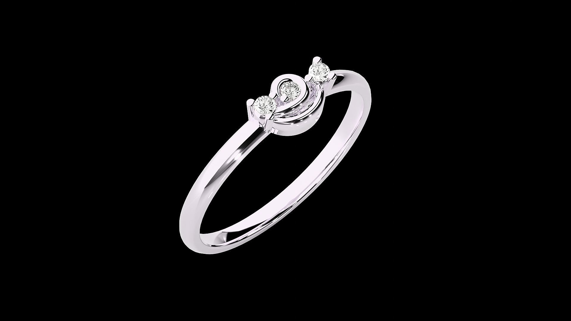 Ultra light wt minimalist Women Ring 3dm renders detail 3D print model_6