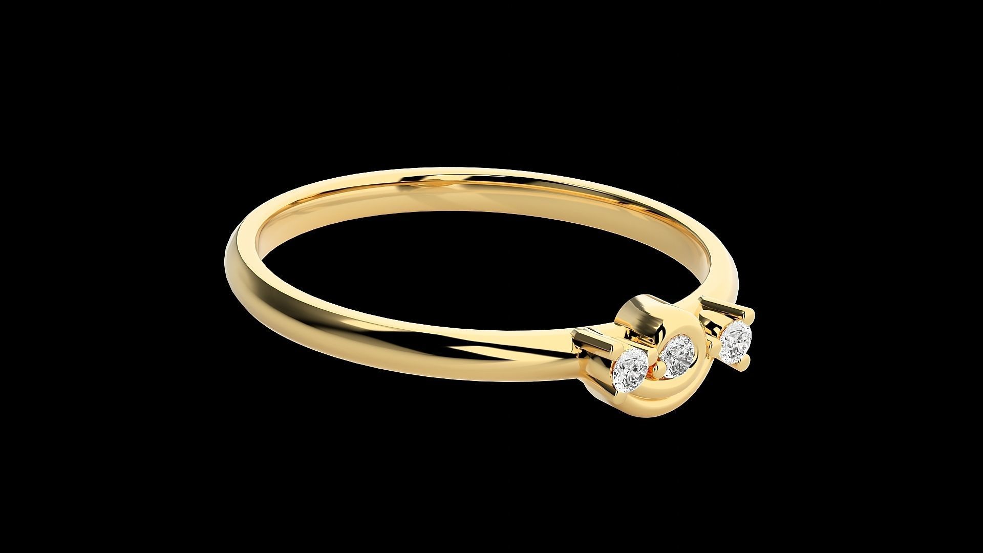 Ultra light wt minimalist Women Ring 3dm renders detail 3D print model_8