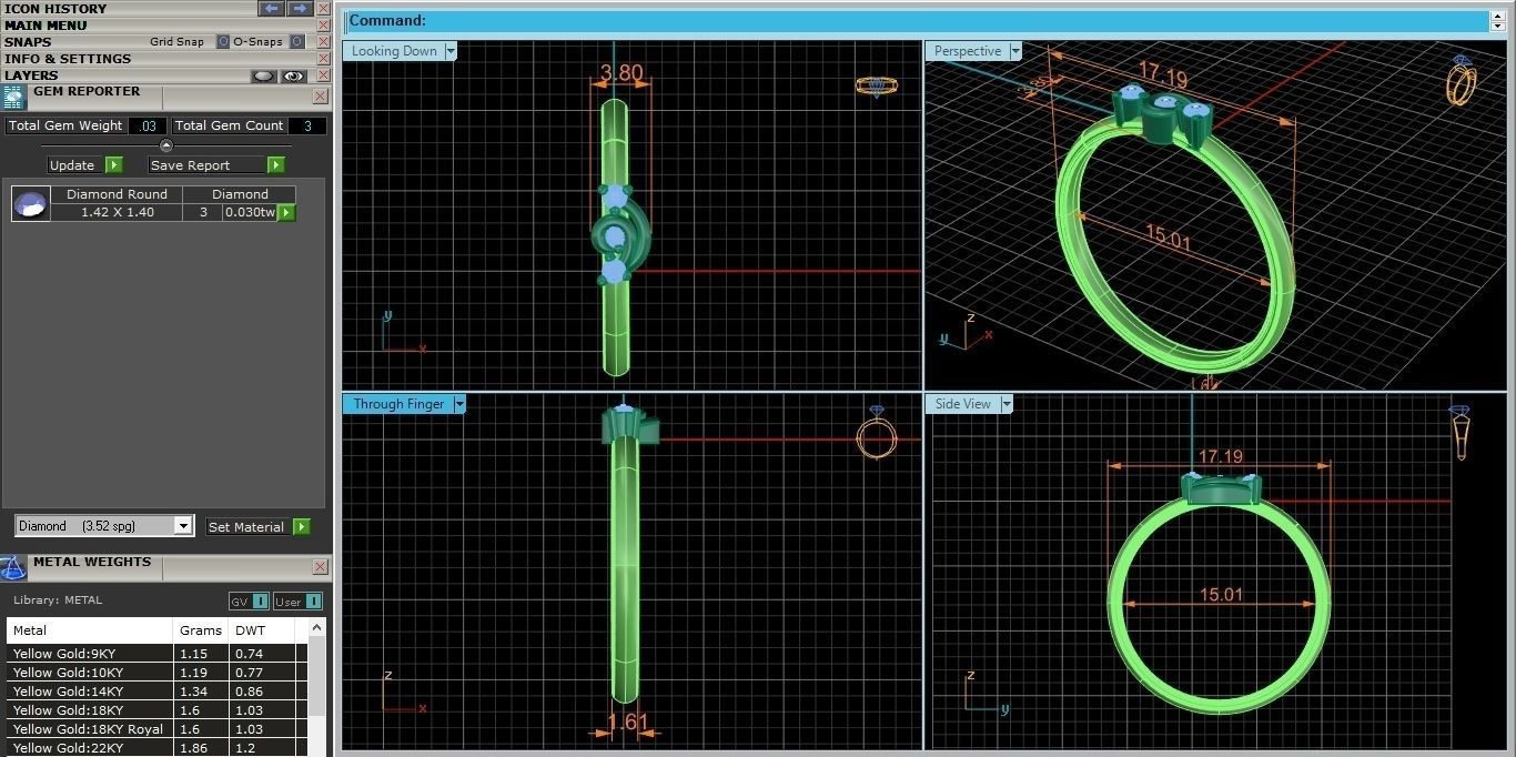 Ultra light wt minimalist Women Ring 3dm renders detail 3D print model_4