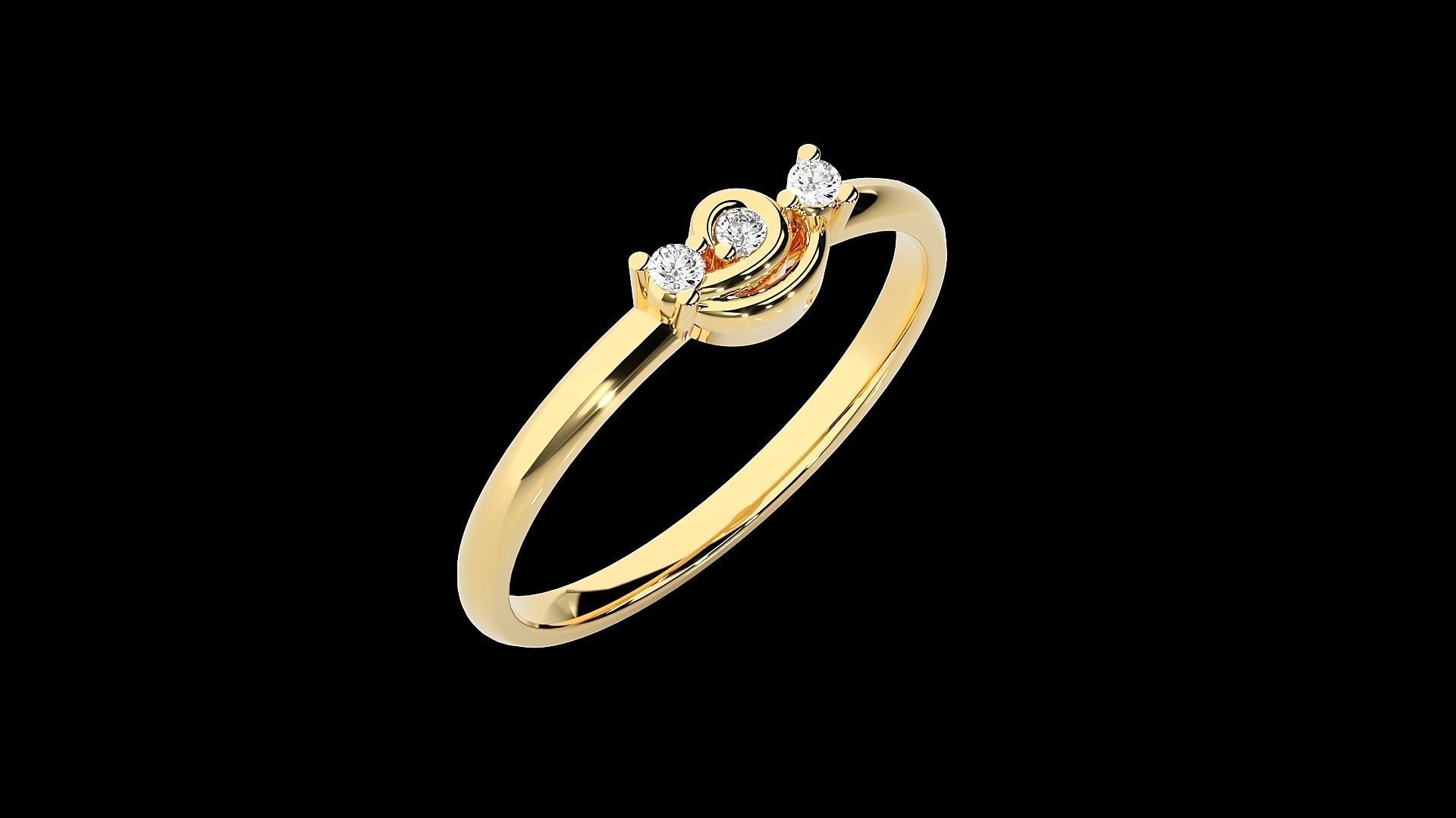 Ultra light wt minimalist Women Ring 3dm renders detail 3D print model_9