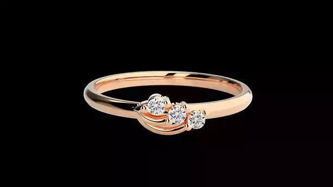 Ultra light wt minimalist Women Ring 3dm renders detail