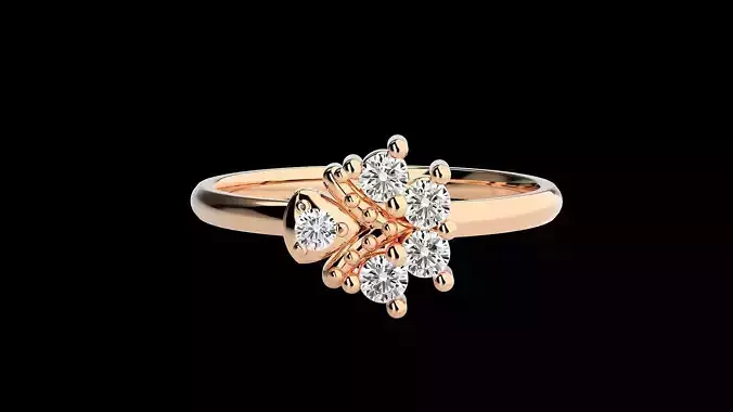 Ultra light wt minimalist Women Ring 3dm renders detail