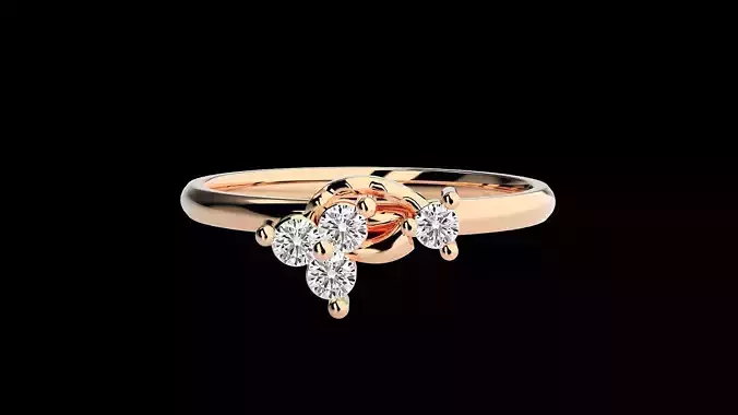 Ultra light wt minimalist Women Ring 3dm renders detail