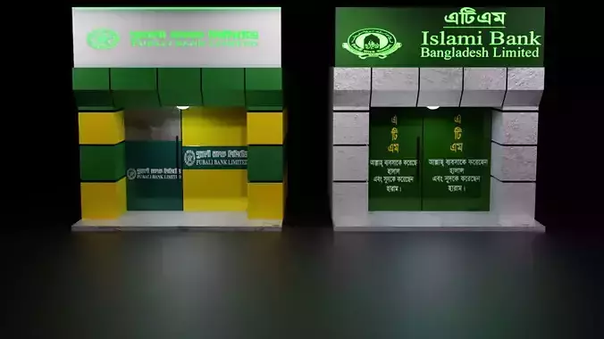 Bank Booth Free 3D model