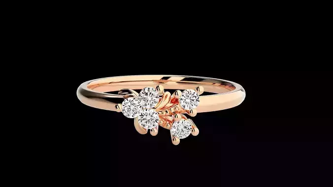 Ultra light wt minimalist Women Ring 3dm renders detail