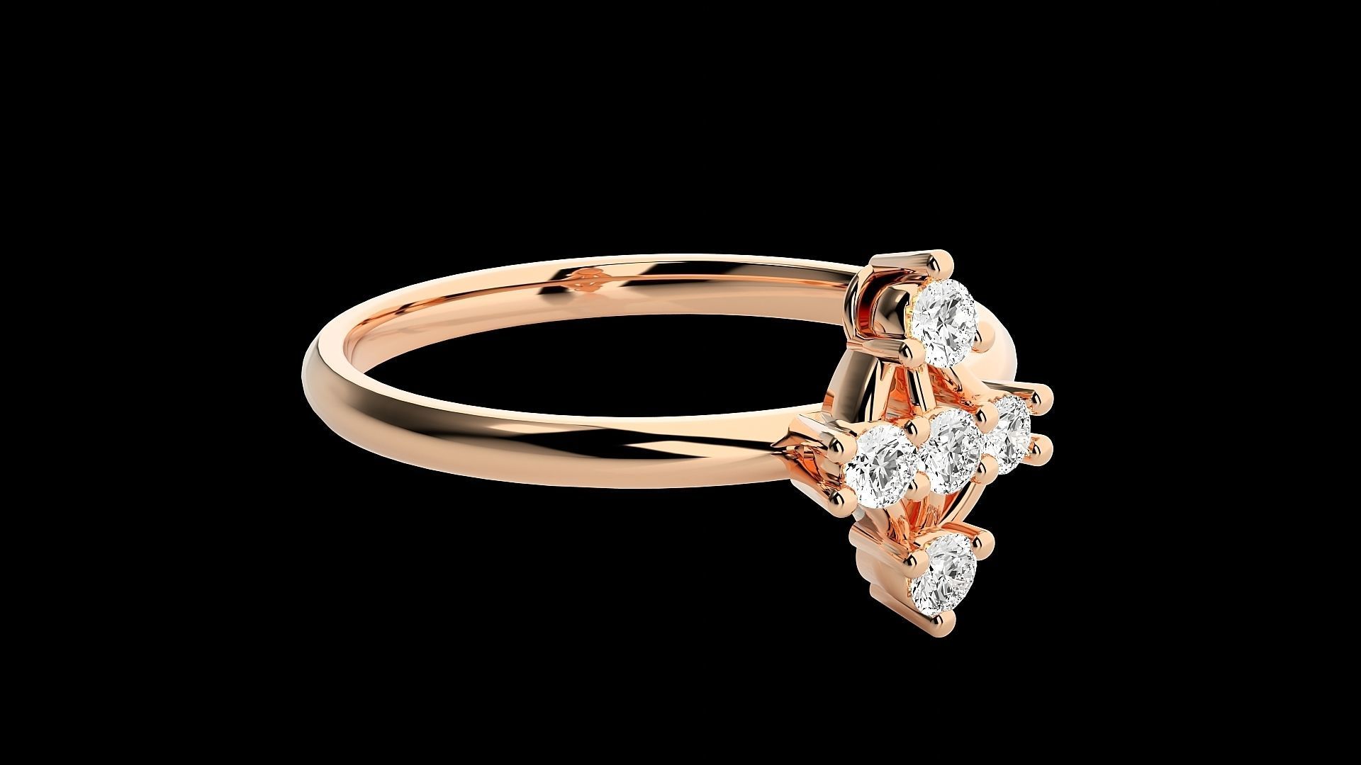 Ultra light wt minimalist Women Ring 3dm renders detail 3D print model_1