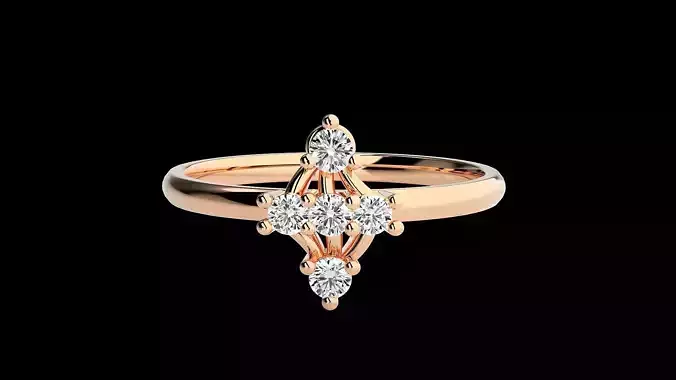 Ultra light wt minimalist Women Ring 3dm renders detail