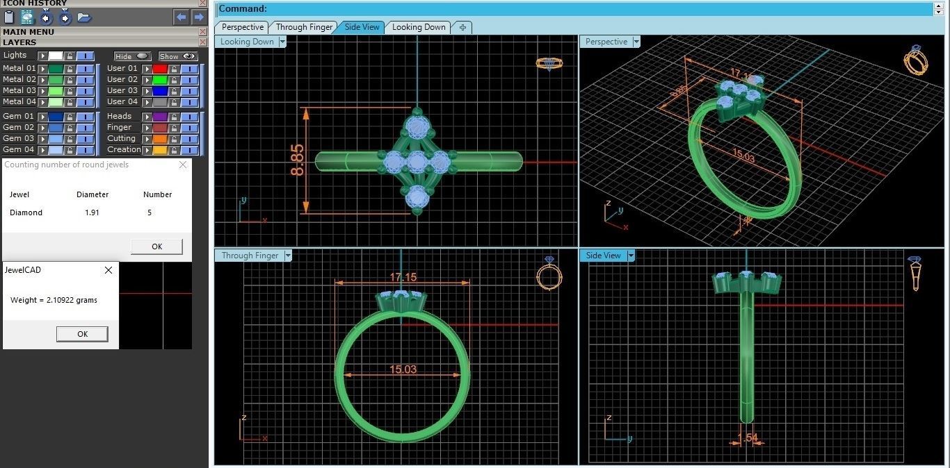 Ultra light wt minimalist Women Ring 3dm renders detail 3D print model_4