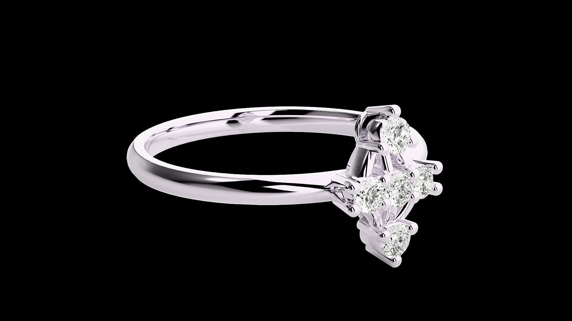 Ultra light wt minimalist Women Ring 3dm renders detail 3D print model_5