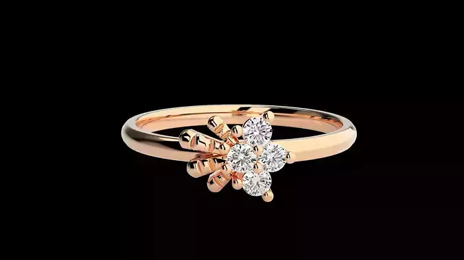 Ultra light wt minimalist Women Ring 3dm renders detail