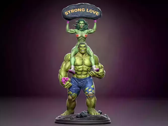 Hulk with She-hulk NSFW