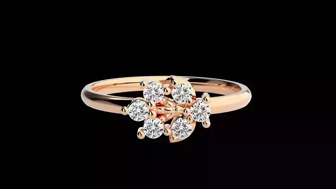 Ultra light wt minimalist Women Ring 3dm renders detail