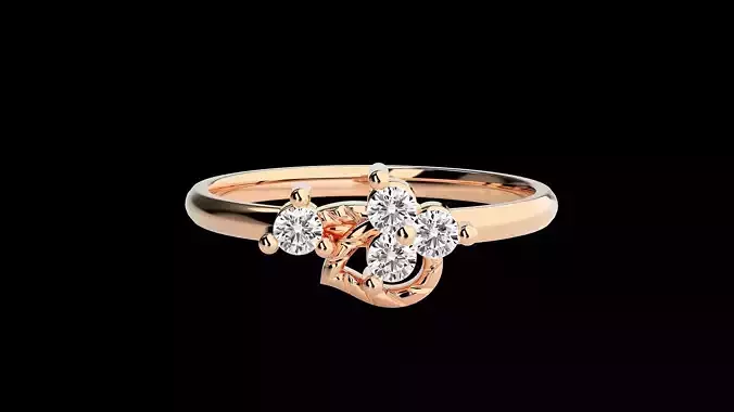 Ultra light wt minimalist Women Ring 3dm renders detail