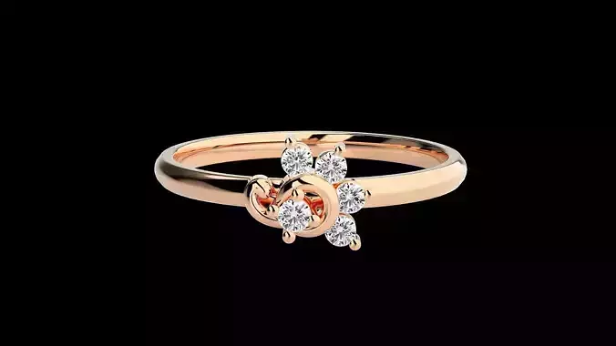 Ultra light wt minimalist Women Ring 3dm renders detail