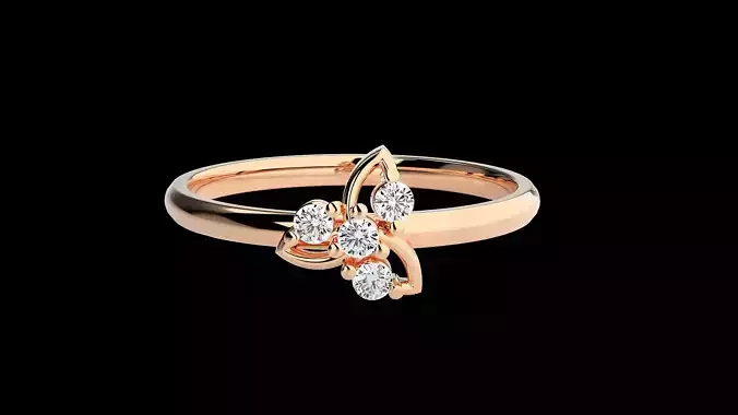 Ultra light wt minimalist Women Ring 3dm renders detail