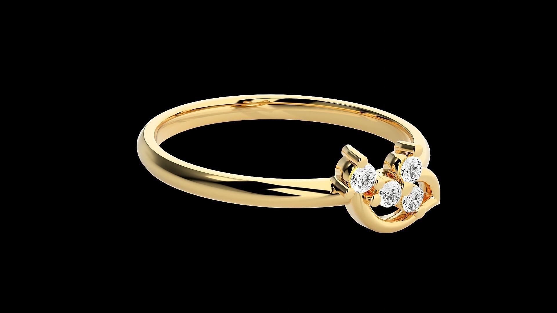 Ultra light wt minimalist Women Ring 3dm renders detail 3D print model_8