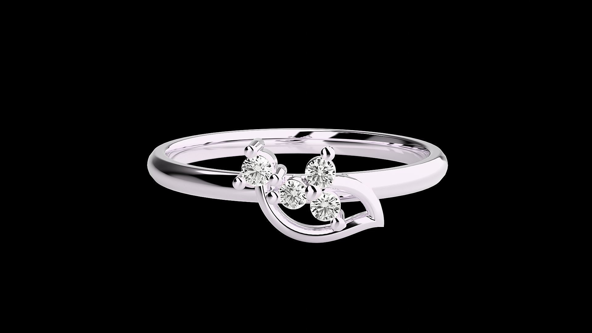 Ultra light wt minimalist Women Ring 3dm renders detail 3D print model_4