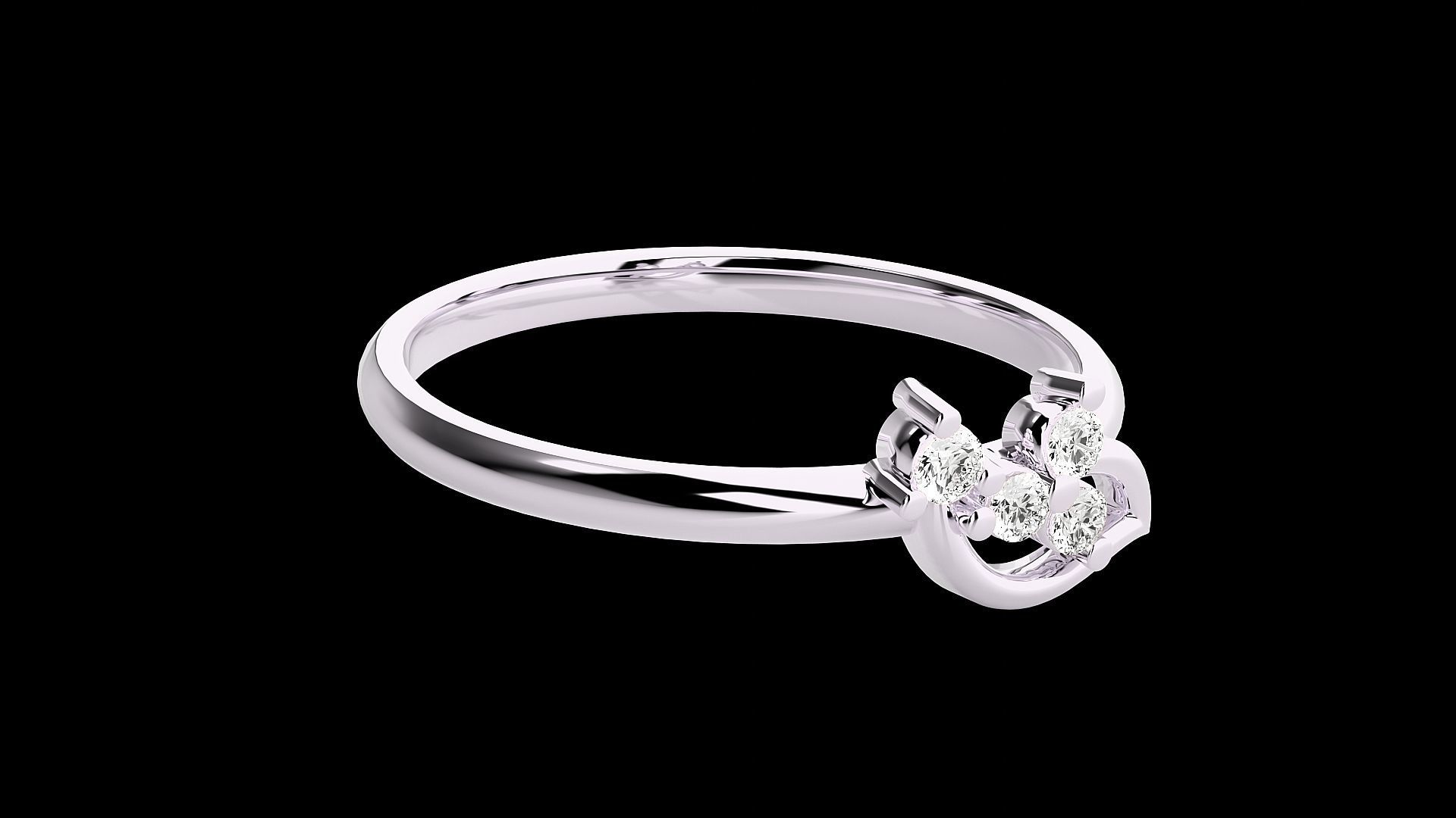 Ultra light wt minimalist Women Ring 3dm renders detail 3D print model_5