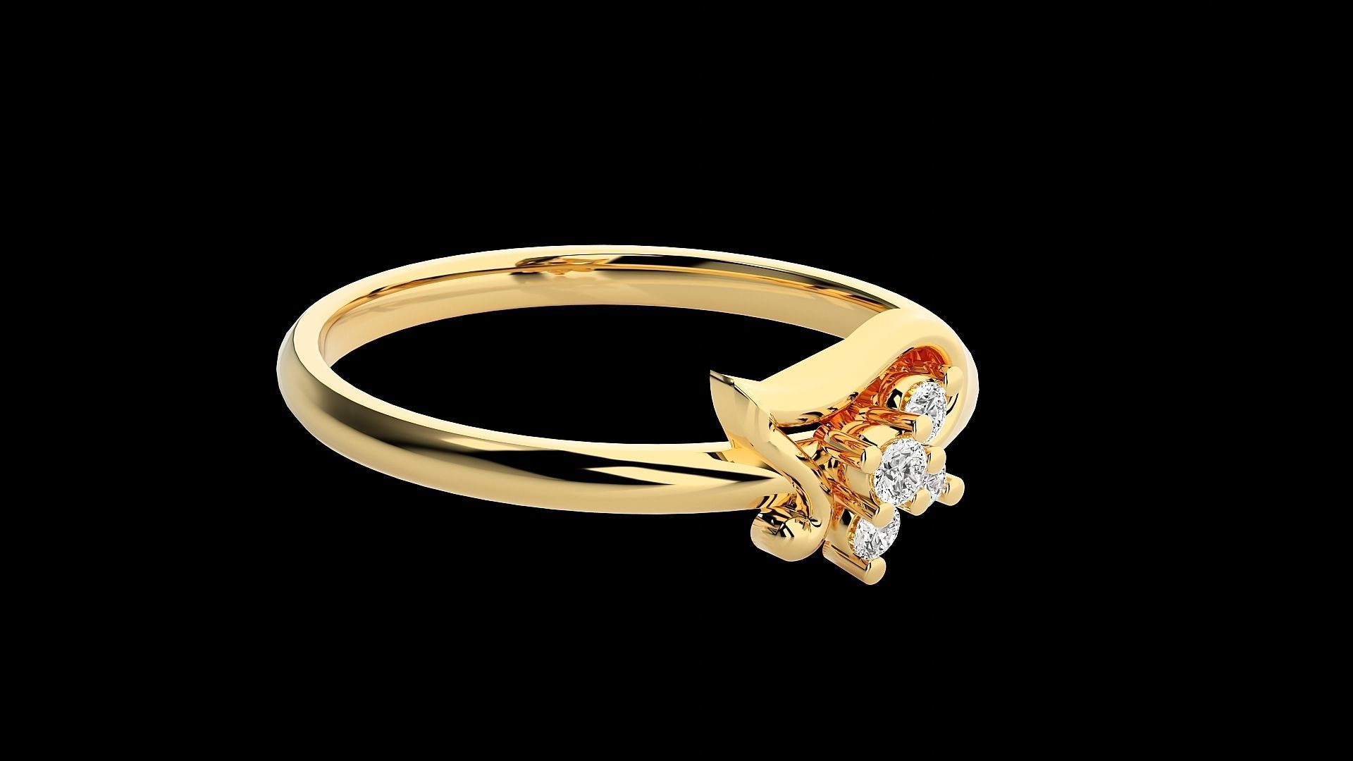 Ultra light wt minimalist Women Ring 3dm renders detail 3D print model_8