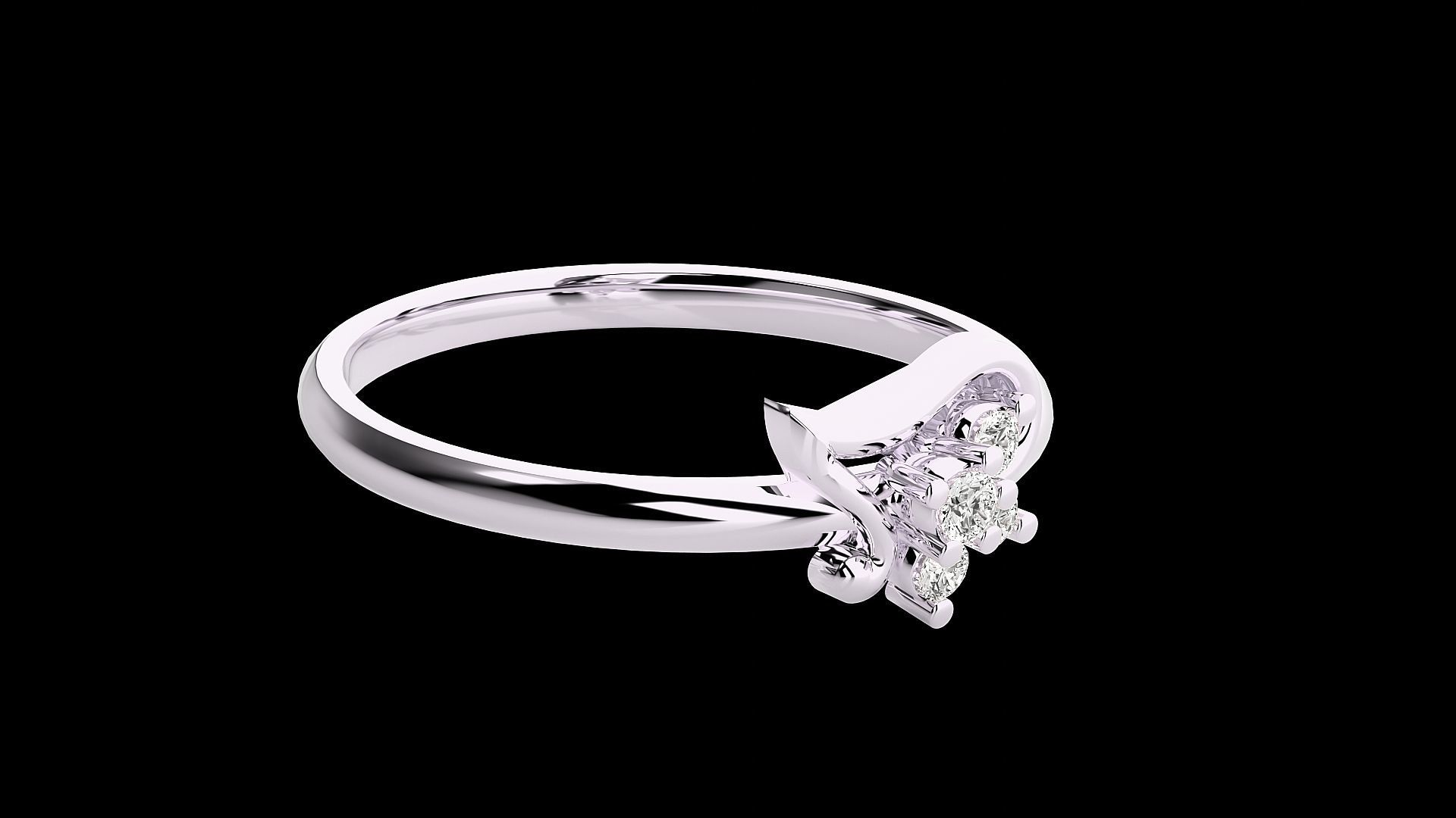 Ultra light wt minimalist Women Ring 3dm renders detail 3D print model_5