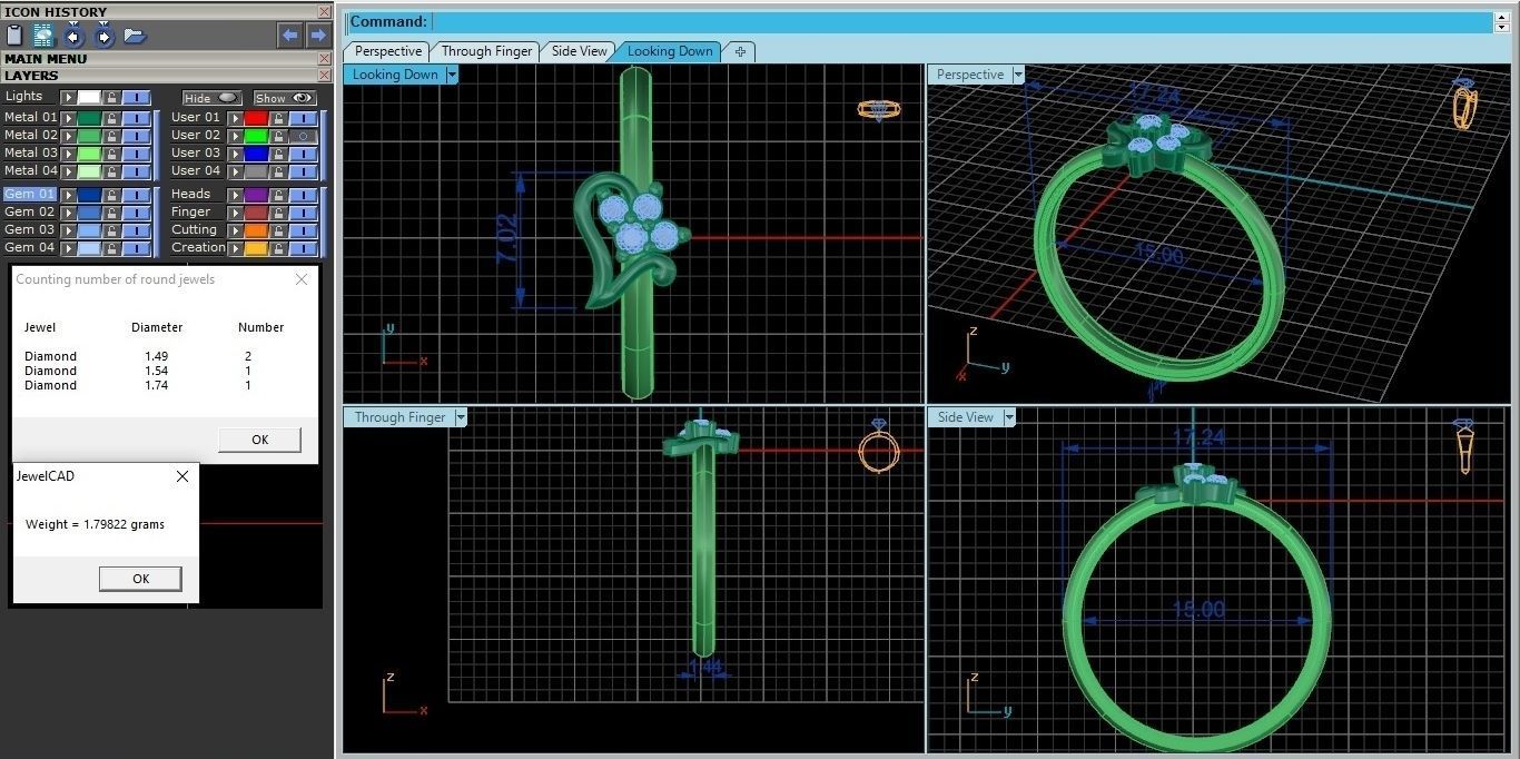 Ultra light wt minimalist Women Ring 3dm renders detail 3D print model_3