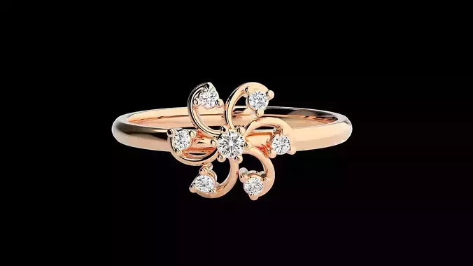 Ultra light wt minimalist Women Ring 3dm renders detail