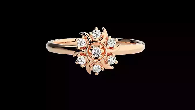 Ultra light wt minimalist Women Ring 3dm renders detail