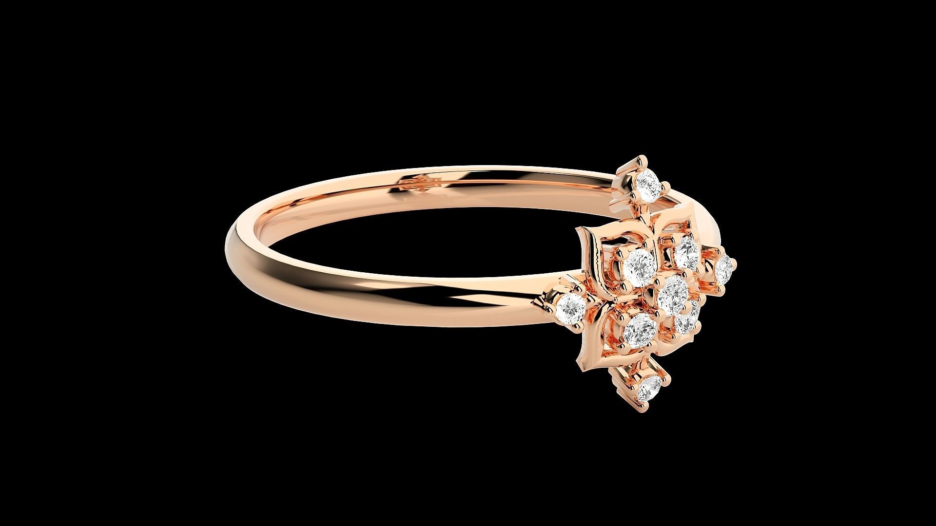 Ultra light wt minimalist Women Ring 3dm renders detail 3D print model_1