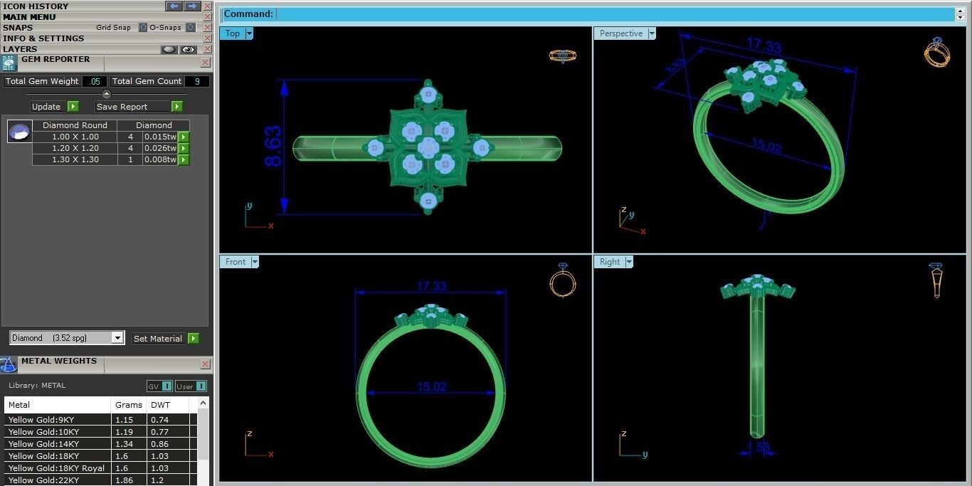 Ultra light wt minimalist Women Ring 3dm renders detail 3D print model_4