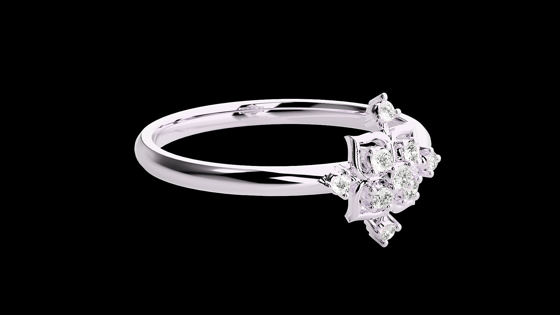 Ultra light wt minimalist Women Ring 3dm renders detail 3D print model_5