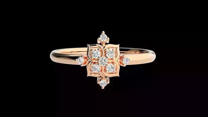 Ultra light wt minimalist Women Ring 3dm renders detail