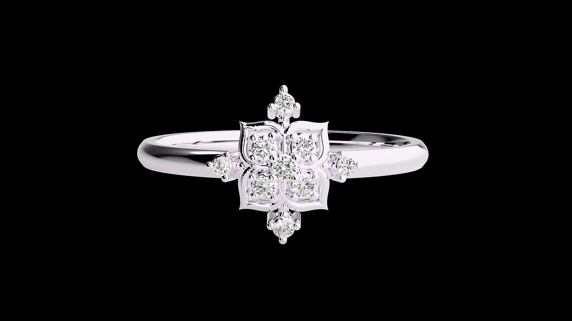 Ultra light wt minimalist Women Ring 3dm renders detail 3D print model_3