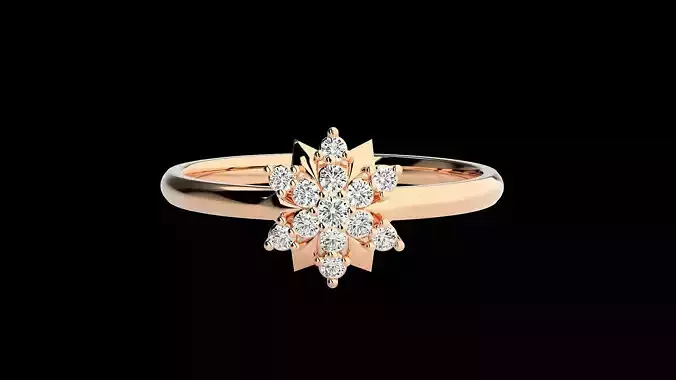 Ultra light wt minimalist Women Ring 3dm renders detail