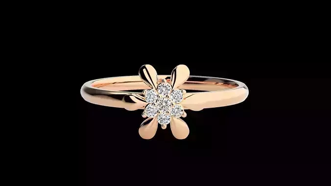 Ultra light wt minimalist Women Ring 3dm renders detail