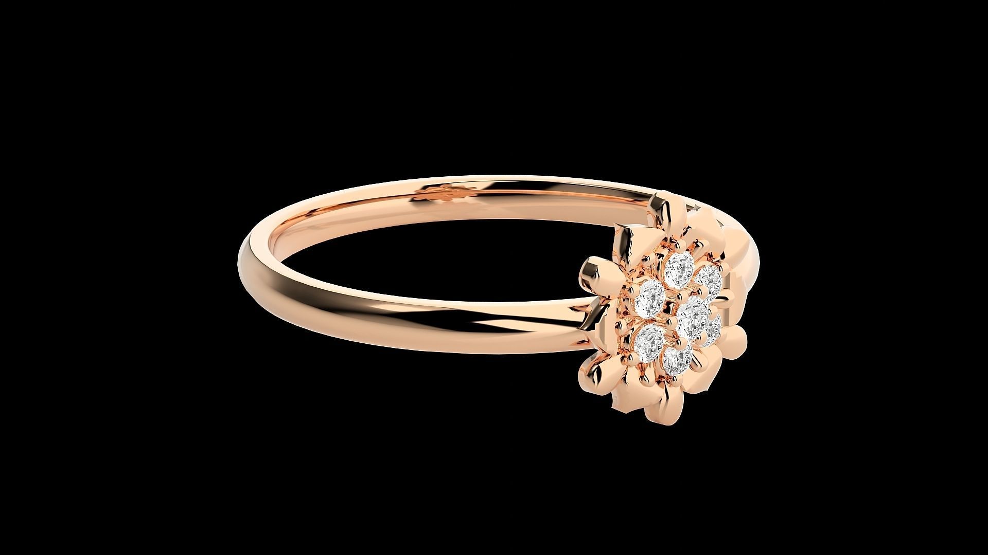 Ultra light wt minimalist Women Ring 3dm renders detail 3D print model_1