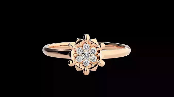 Ultra light wt minimalist Women Ring 3dm renders detail