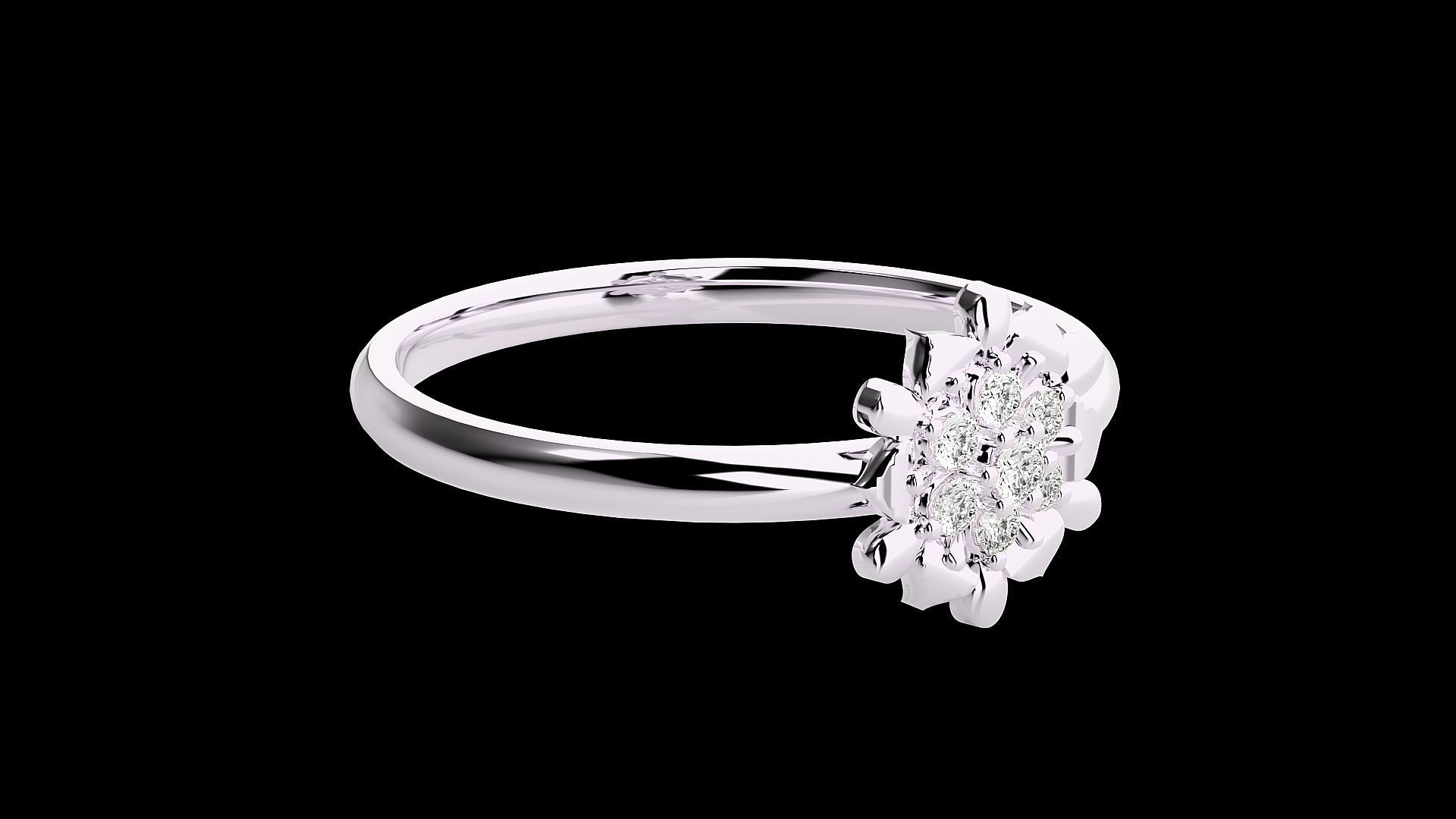 Ultra light wt minimalist Women Ring 3dm renders detail 3D print model_5