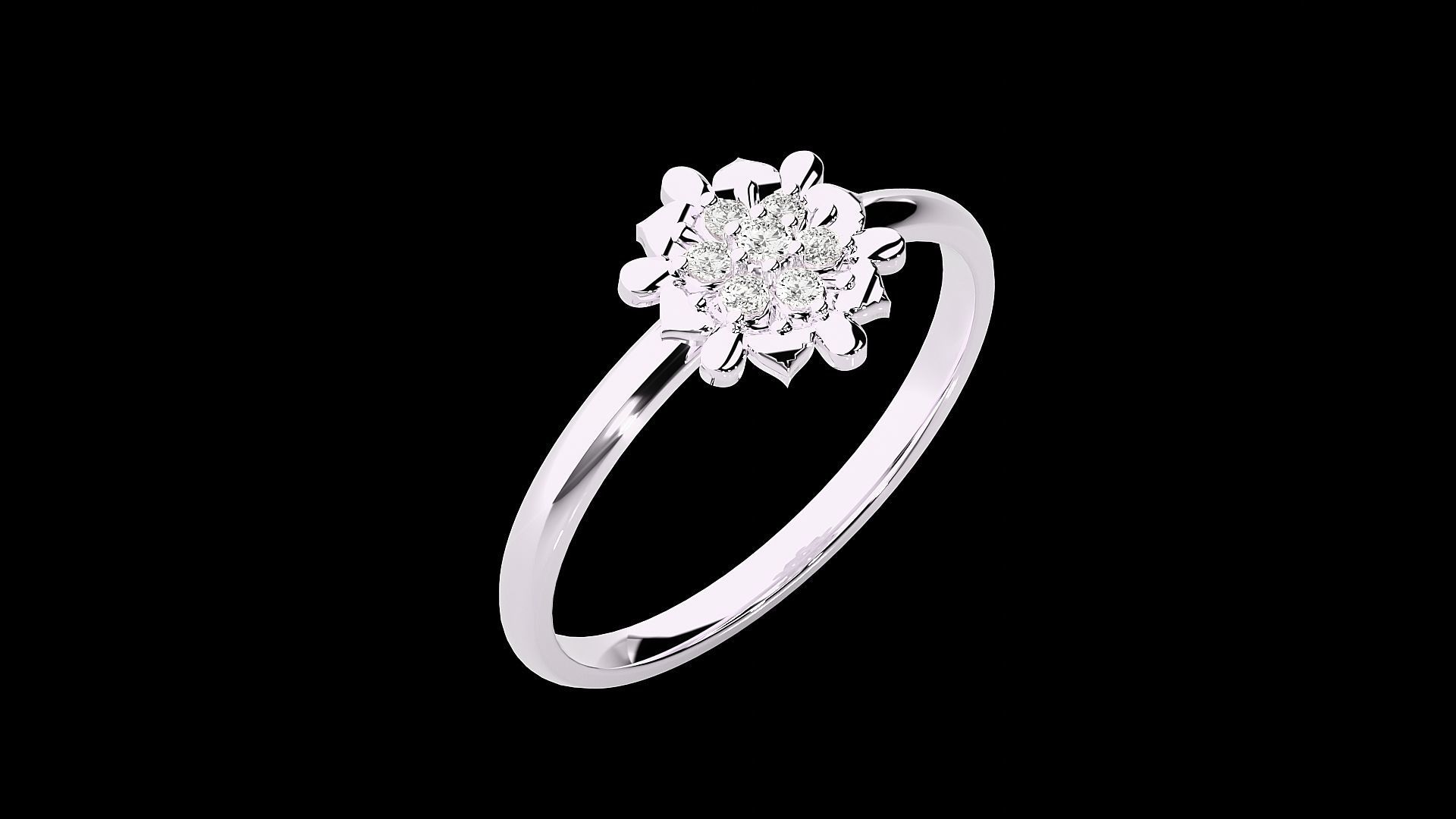 Ultra light wt minimalist Women Ring 3dm renders detail 3D print model_6
